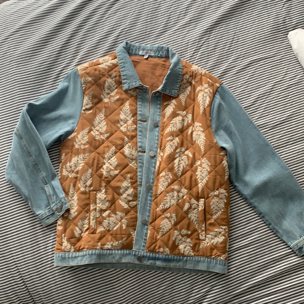 Denim and quilt jacket